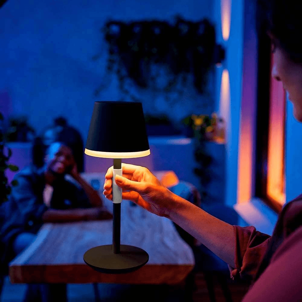 table and lamps