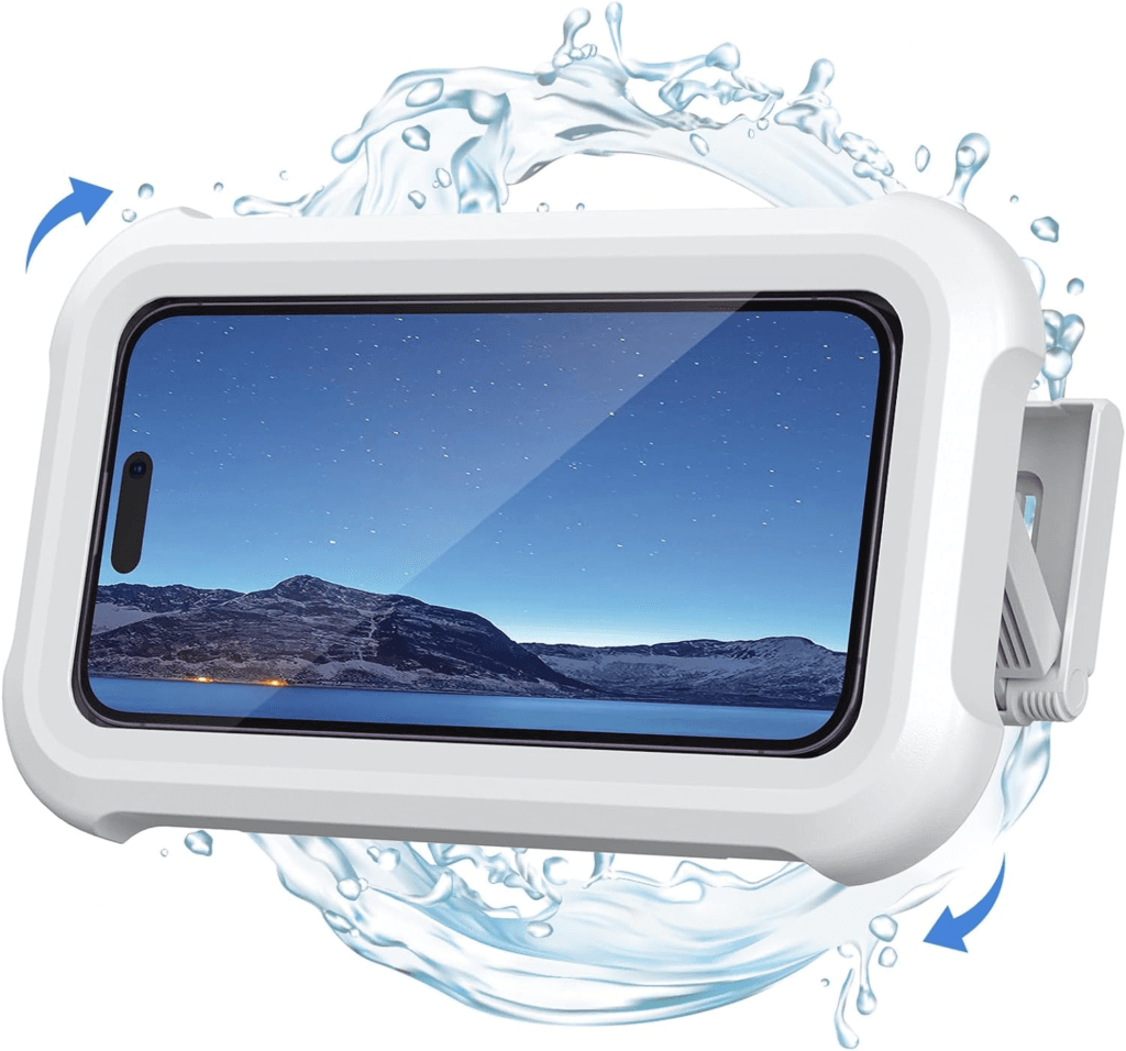 waterproof shower phone holder